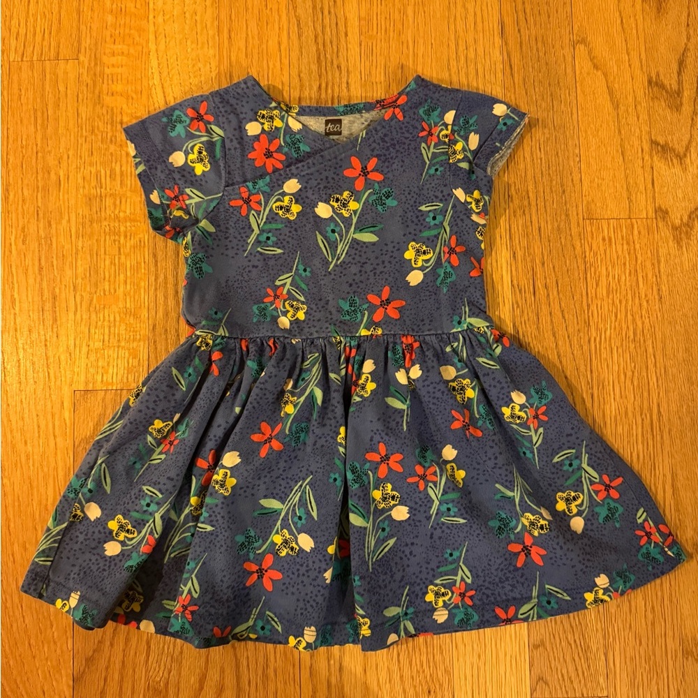 Tea Collection Blue Floral Kids Dress